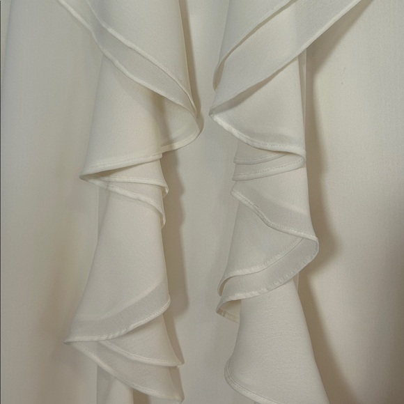 Chic Ivory Ruffle Blouse - Picture 8 of 10
